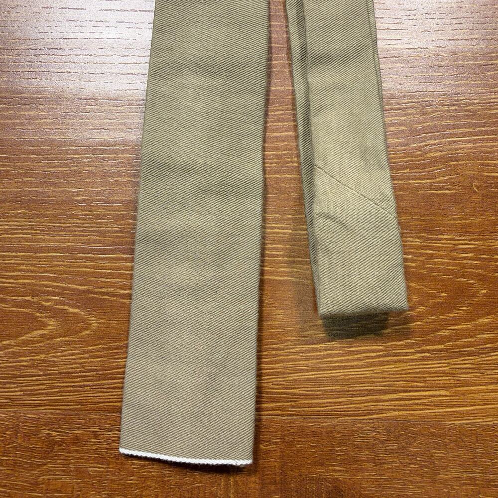 The Hill Side Neck Tie 55" Khaki Canvas Square Cut Off Flat Bottom 007 Rugged